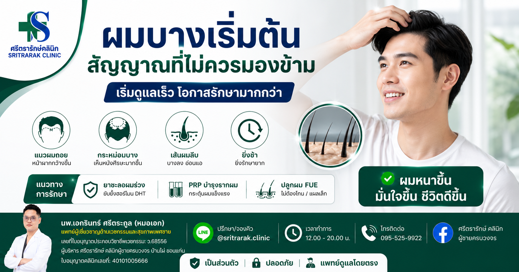 เช็คอาการหัวล้านระยะแรก
